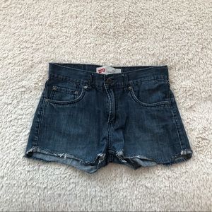 Levi’s Dark Washed Jean Shorts Size 16